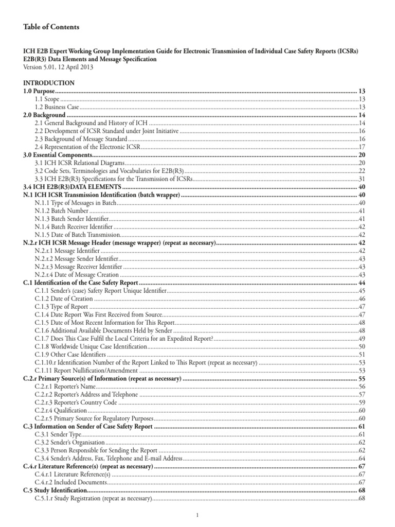 ICH E2B(R3) ICSR Transmission Guide | PDF | Xml | Xml Schema