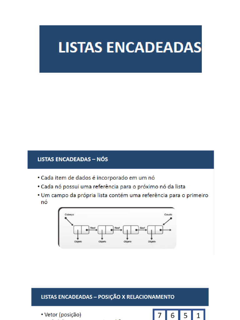 Lista Encadeadas | PDF