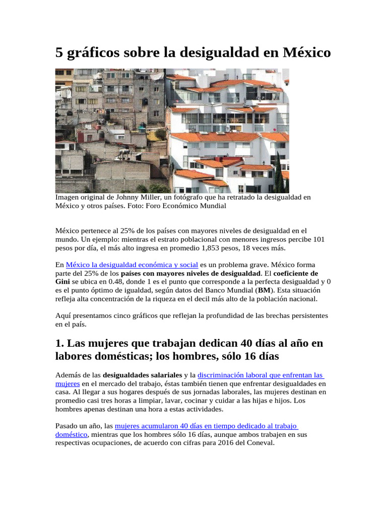 Gráficos sobre desigualdad en México | PDF | Desigualdad social ...