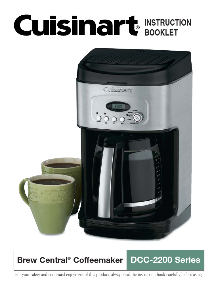Manual For Cuisinart Coffee Makernull
