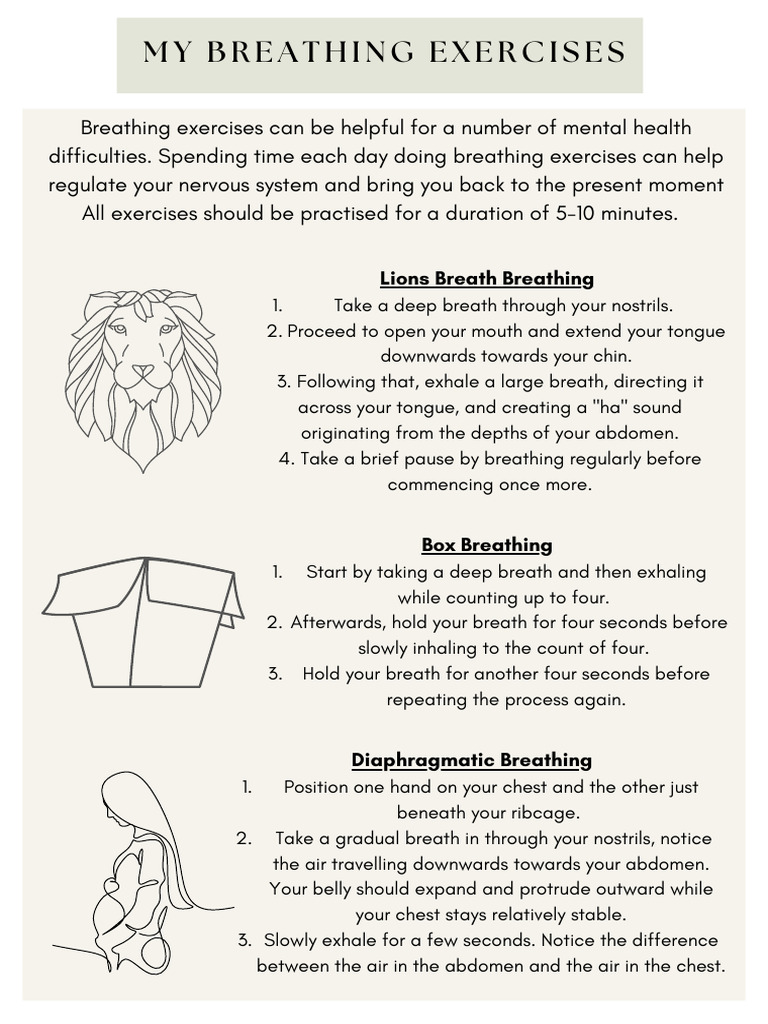 Breathing Exercises for Relaxation | PDF | Breathing | Exhalation