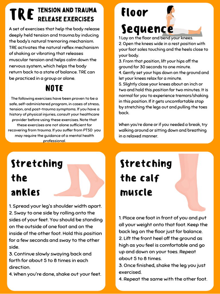 Trauma Release Exercises Overview | PDF | Foot | Breathing