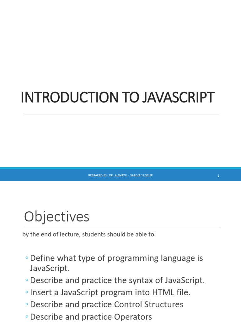 Introduction to JavaScript Basics | PDF | Java Script | Data Type