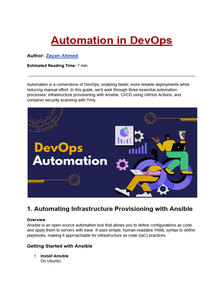 DevOps Automation with Ansible and Trivy | PDF | Software Engineering ...