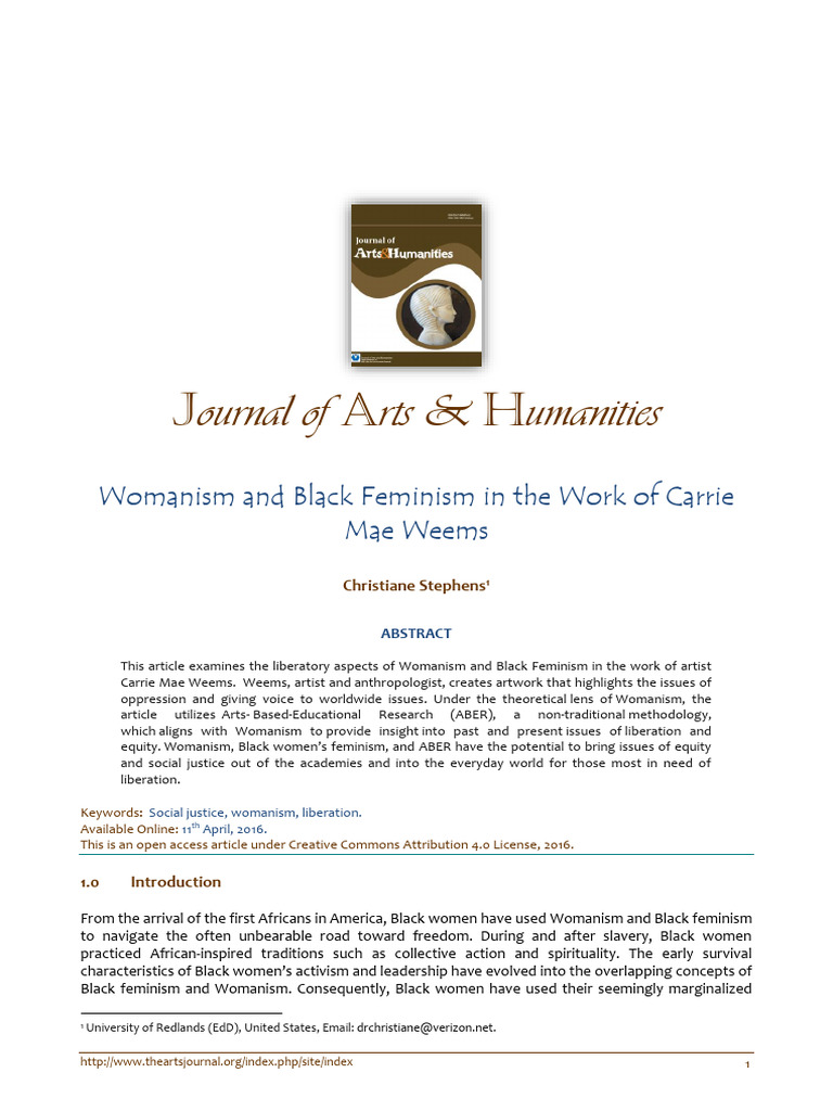 Womanism and Black Feminism in The Work | PDF | Feminism | Gender Studies
