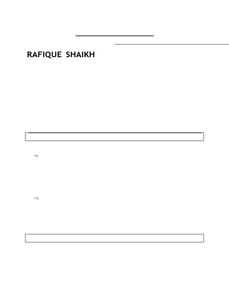 Sheikh Rafique | PDF