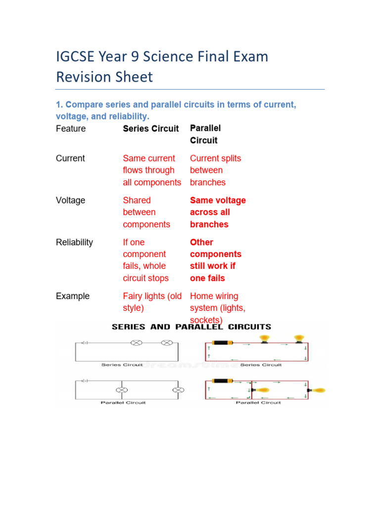 Imp Notes For Final Exam Y9 2 | PDF | Genetics | Reproduction