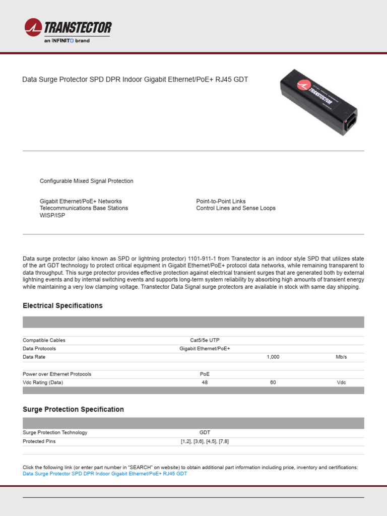 1101-911-1 Datasheets US | PDF | Electric Power | Electrical Engineering