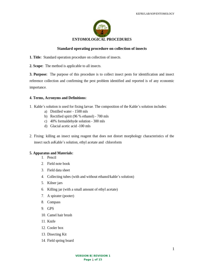 Insect Collection and Preservation Methods | PDF | Insects | Pest ...