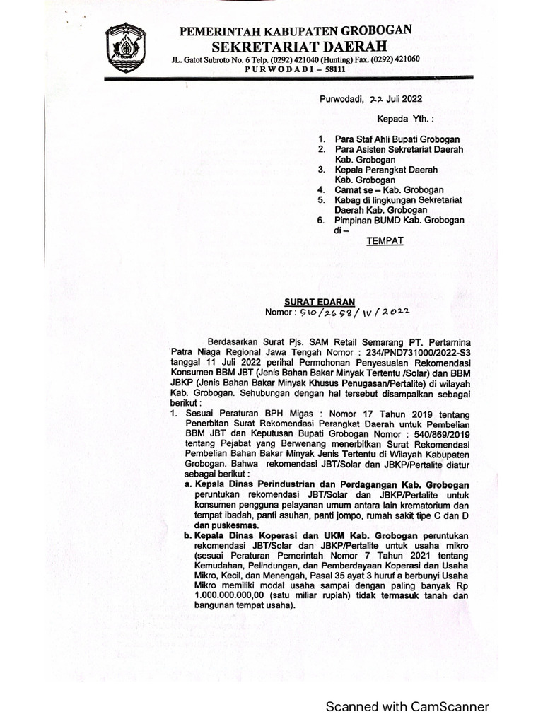 Surat Edaran | PDF