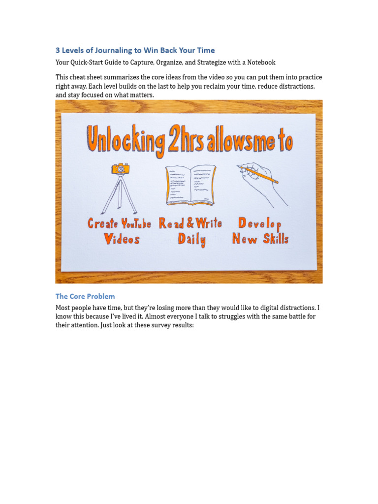 Mastering Time with 3 Journaling Levels | PDF | Neuroscience ...