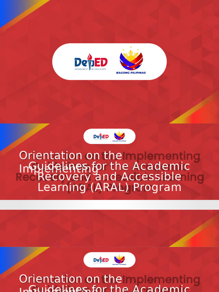ARAL Program Orientation Guidelines | PDF | Reading Comprehension ...