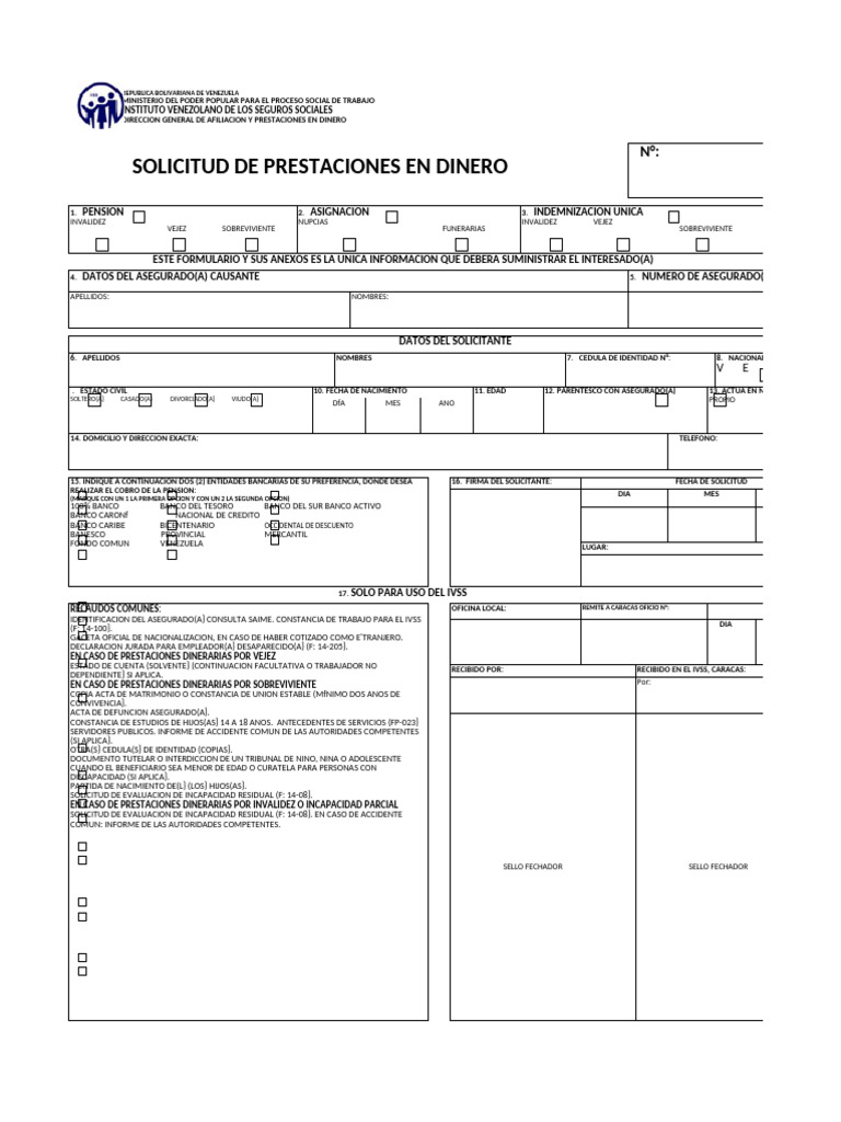Descarga y Uso de la Forma 14-04 IVSS | PDF | Bancos