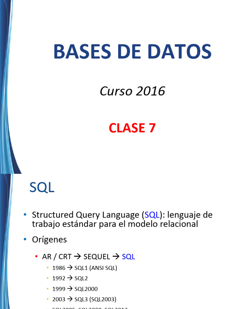 Introducción a SQL y DML en Bases de Datos | PDF | SQL | Datos