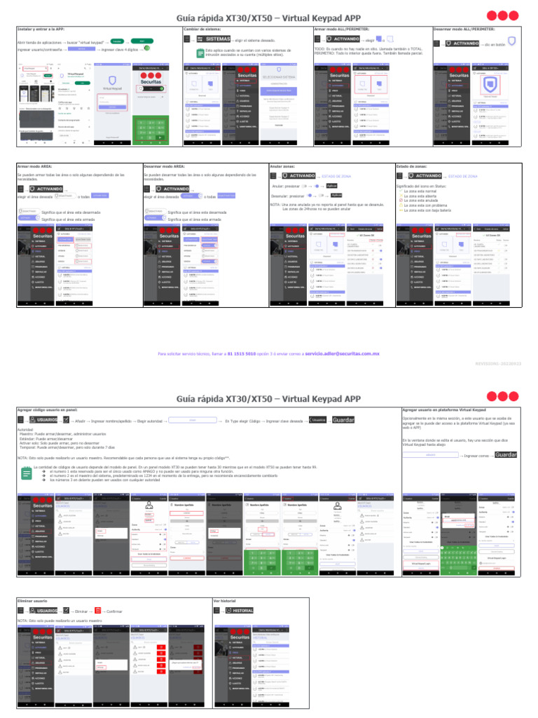 Guía rápida para Virtual Keypad APP | PDF | Aplicación movil | Informática