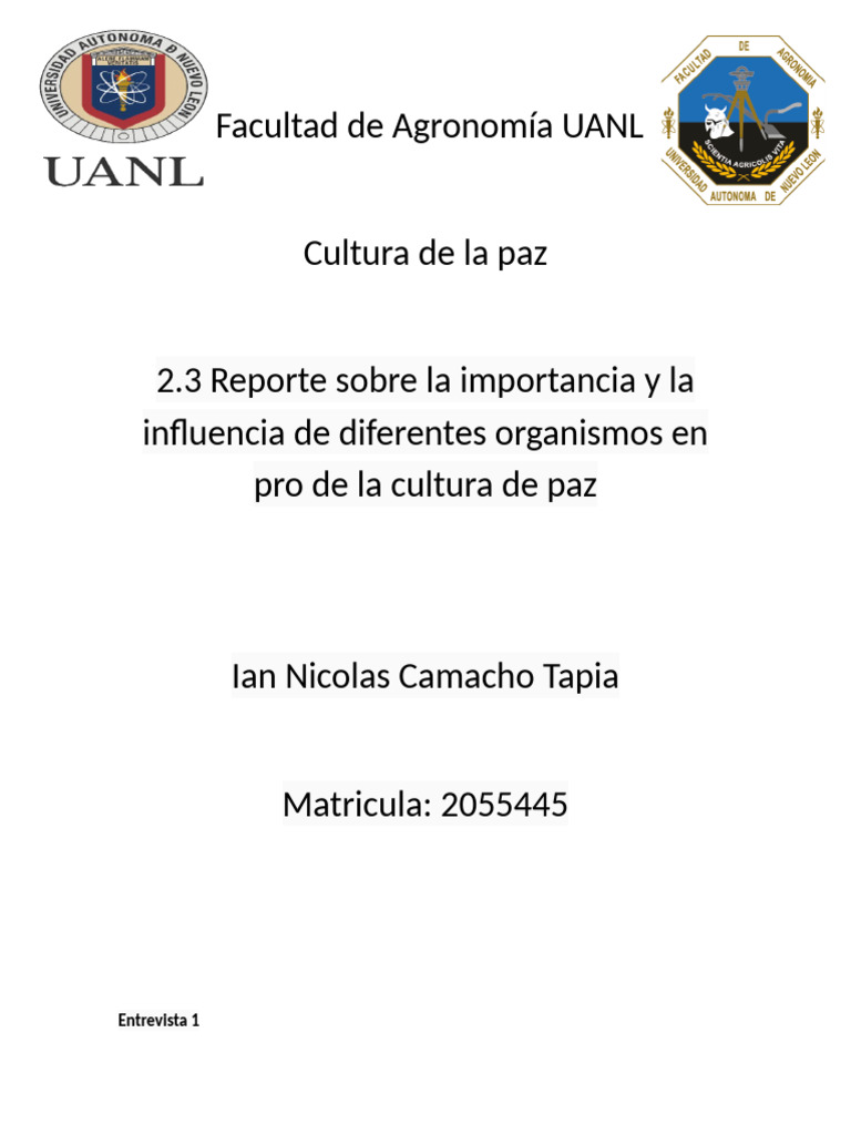Organismos Clave para la Cultura de Paz | PDF | Naciones Unidas ...