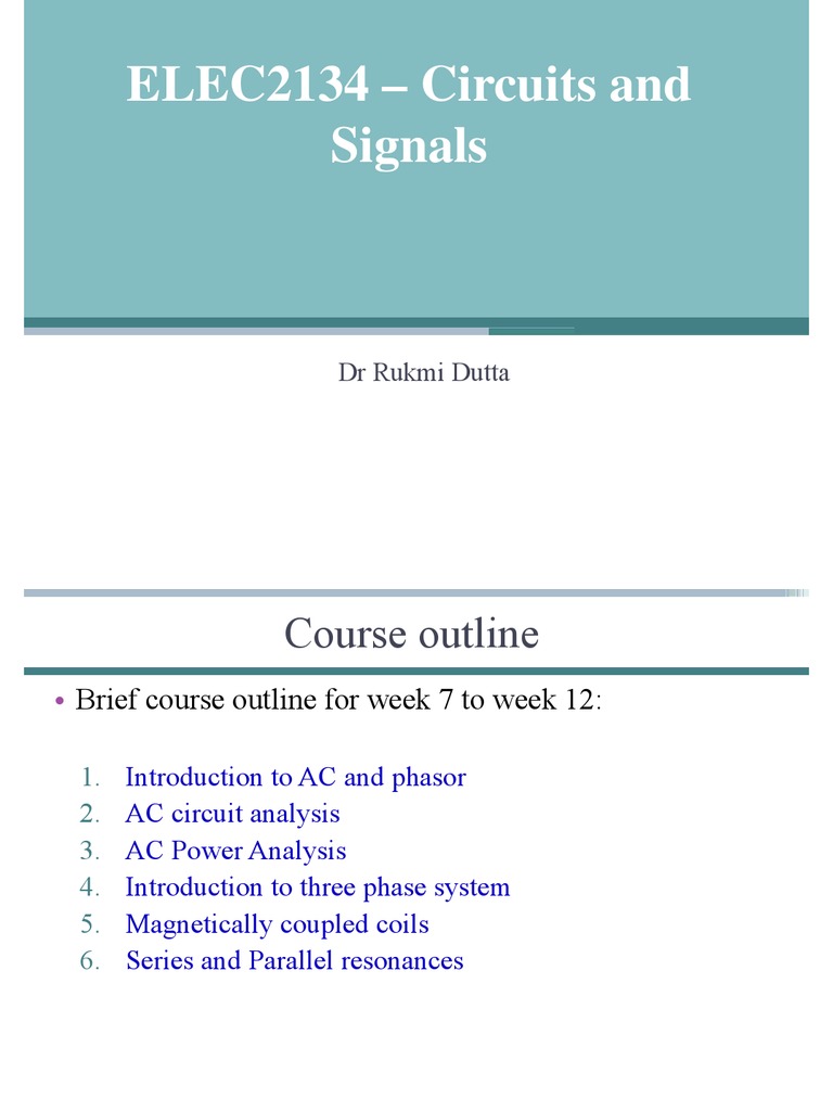 AC Circuit Analysis by Rukmi Dutta | PDF | Root Mean Square ...