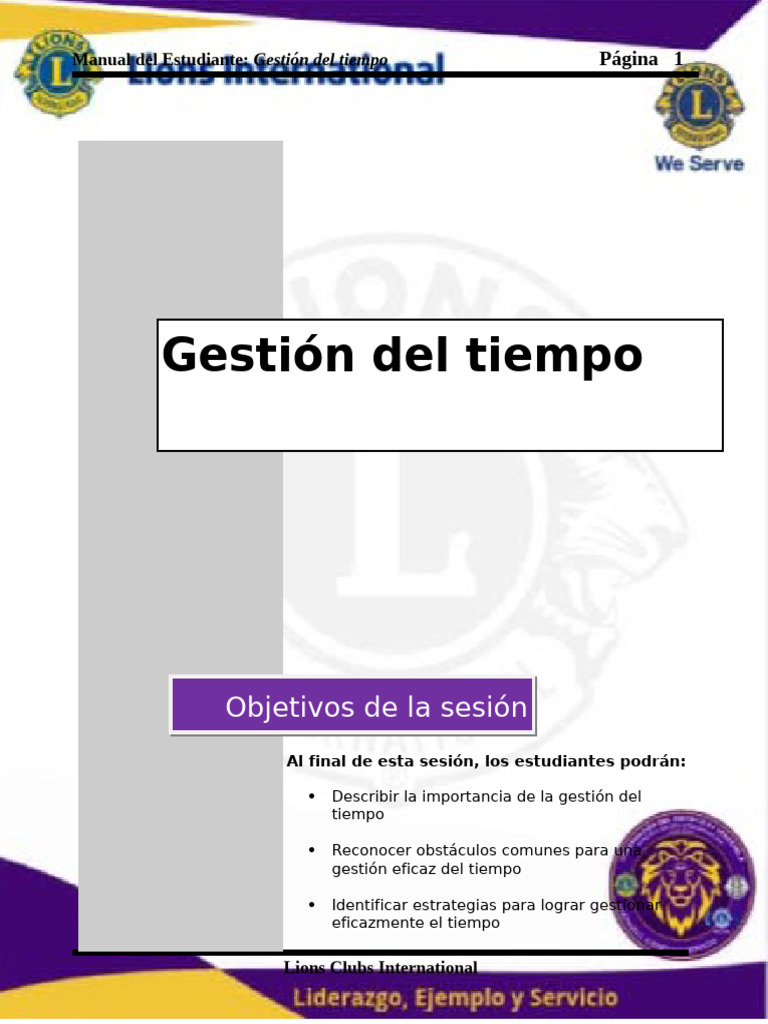 Estrategias para la Gestión del Tiempo | PDF | Gestión del tiempo ...