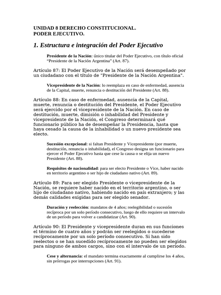 Unidad 8 Derecho Constitucional | PDF | Presidentes de los Estados ...