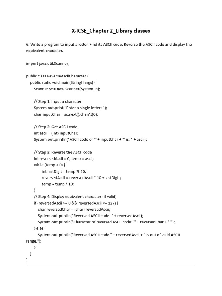Java Programs for ASCII and Patterns | PDF | String (Computer Science ...