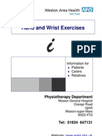 Hand and Wrist Exercises: Physiotherapy Department