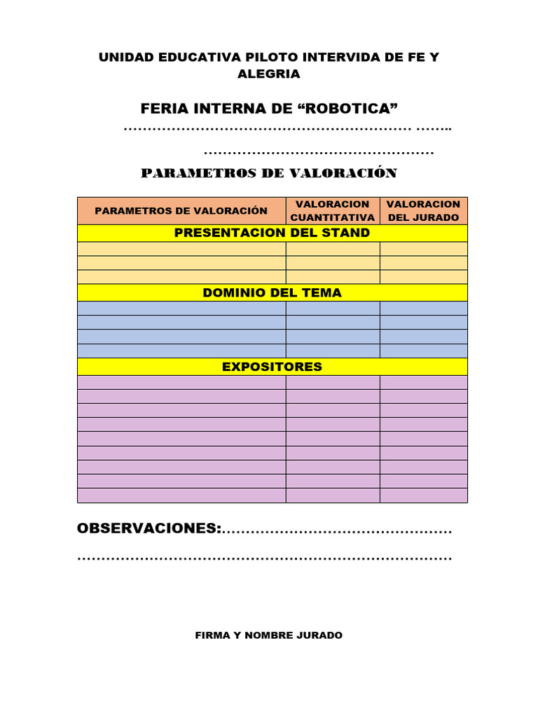 Unidad Educativa Piloto Intervida de Fe y Alegria | PDF