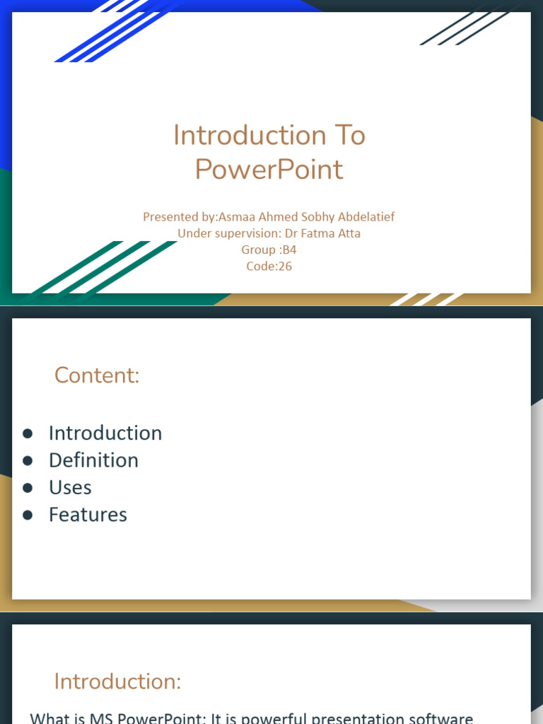 Overview of Microsoft PowerPoint Features | PDF | Microsoft Power Point ...