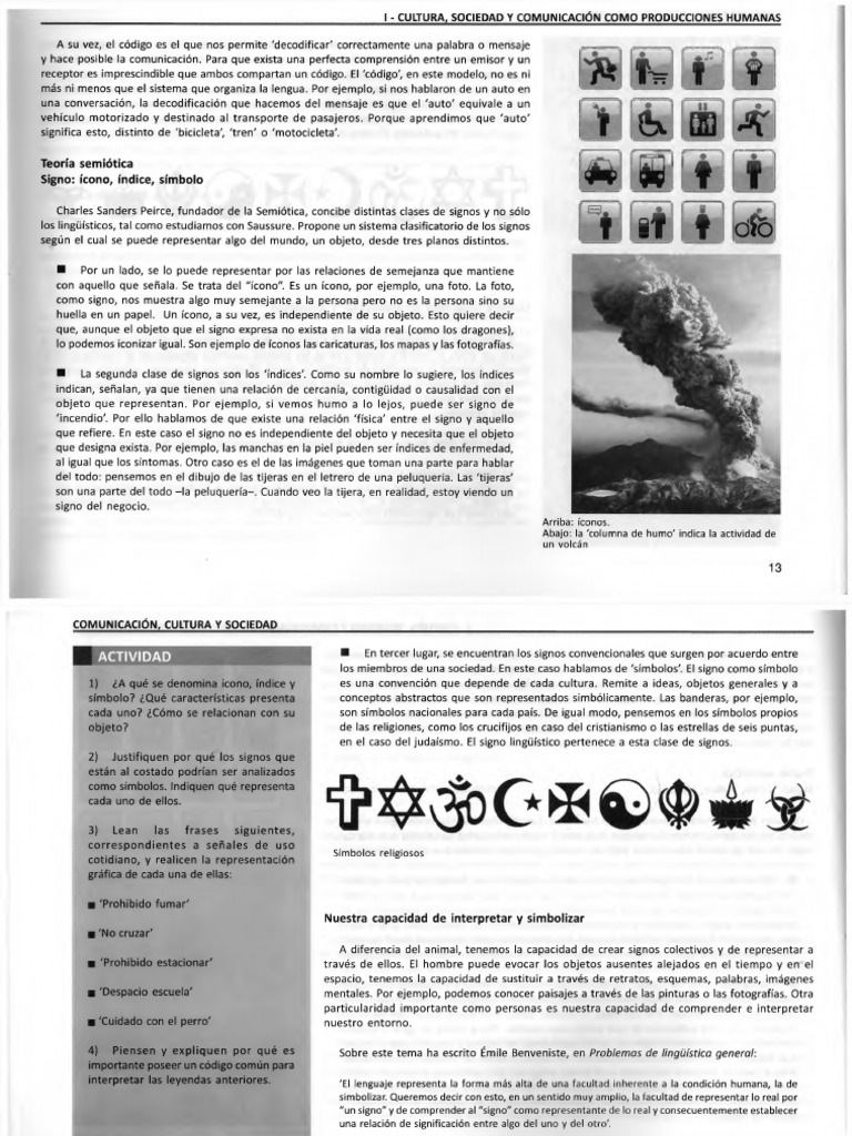 Iconos, índices y símbolos en semiótica | PDF | Semiótica | Comunicación