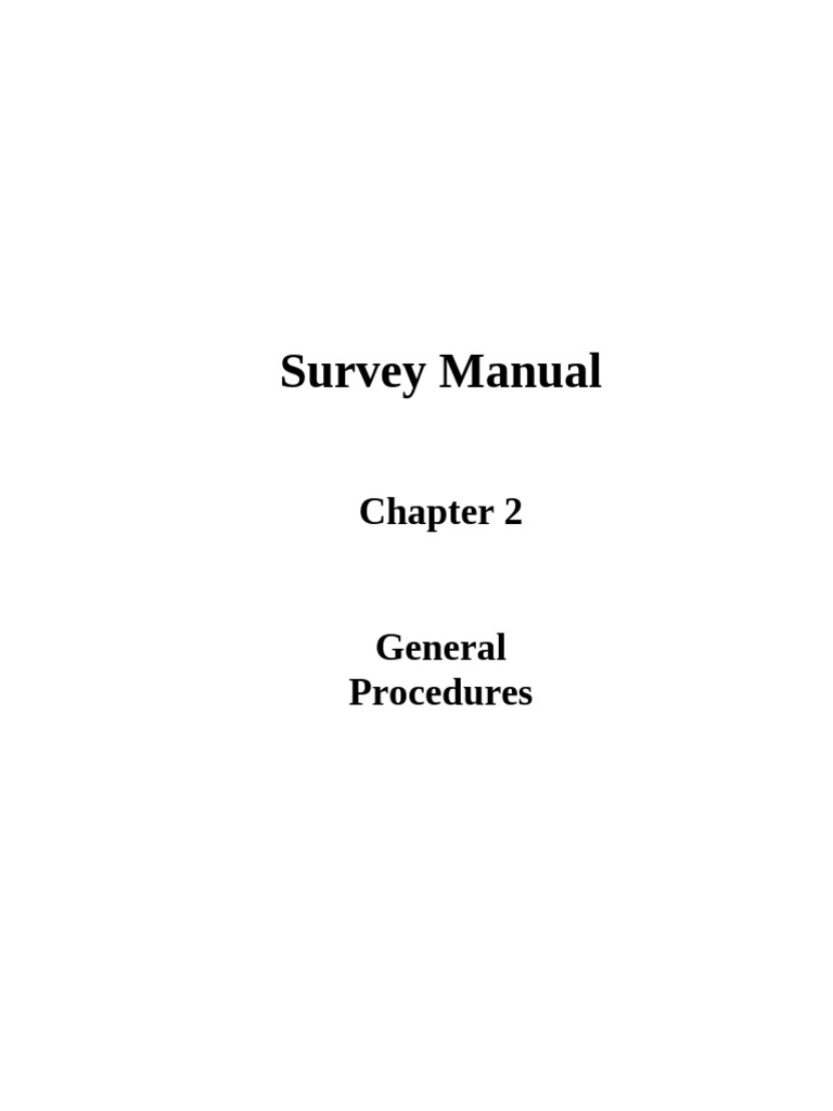 CDOT Survey Manual: General Procedures | PDF | Surveying | Calibration