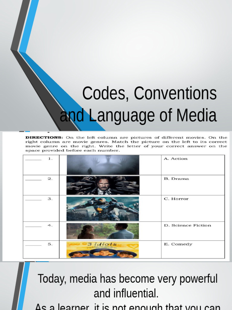 Understanding Media Codes and Conventions | PDF | Communication | Human ...