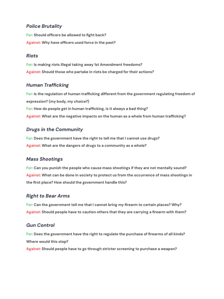Debates on Police, Rights, and Violence | PDF