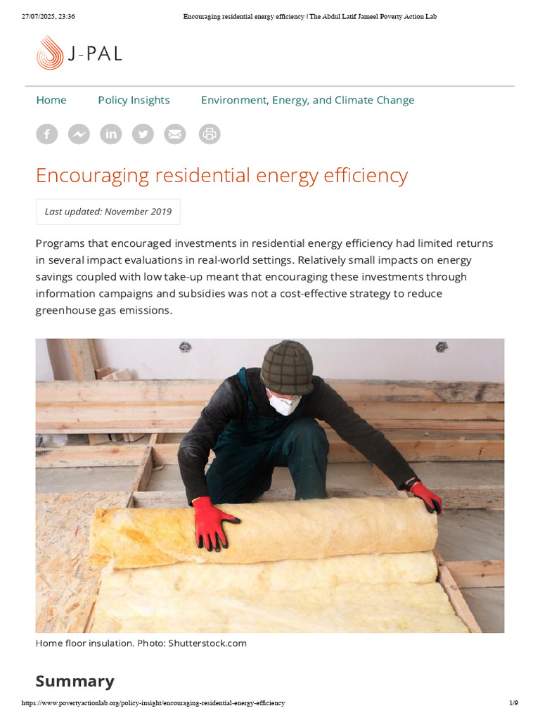Encouraging Residential Energy Efficiency _ the Abdul Latif Jameel ...