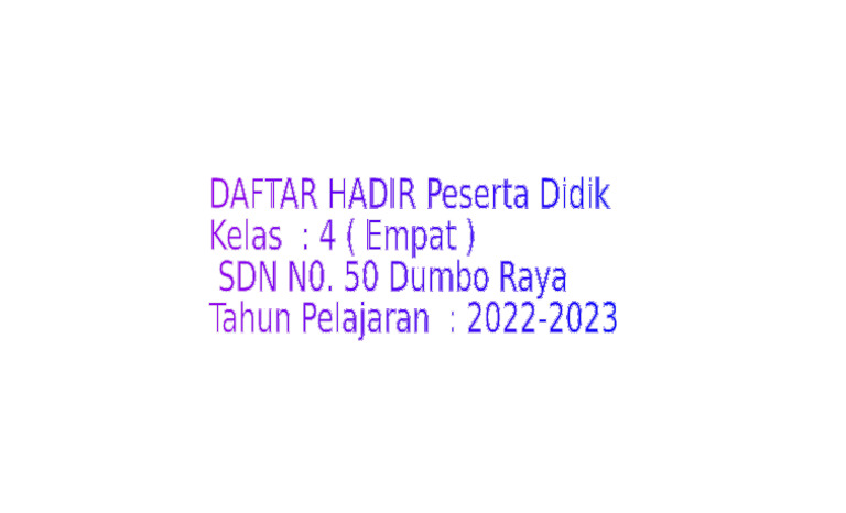 Cover Absen | PDF