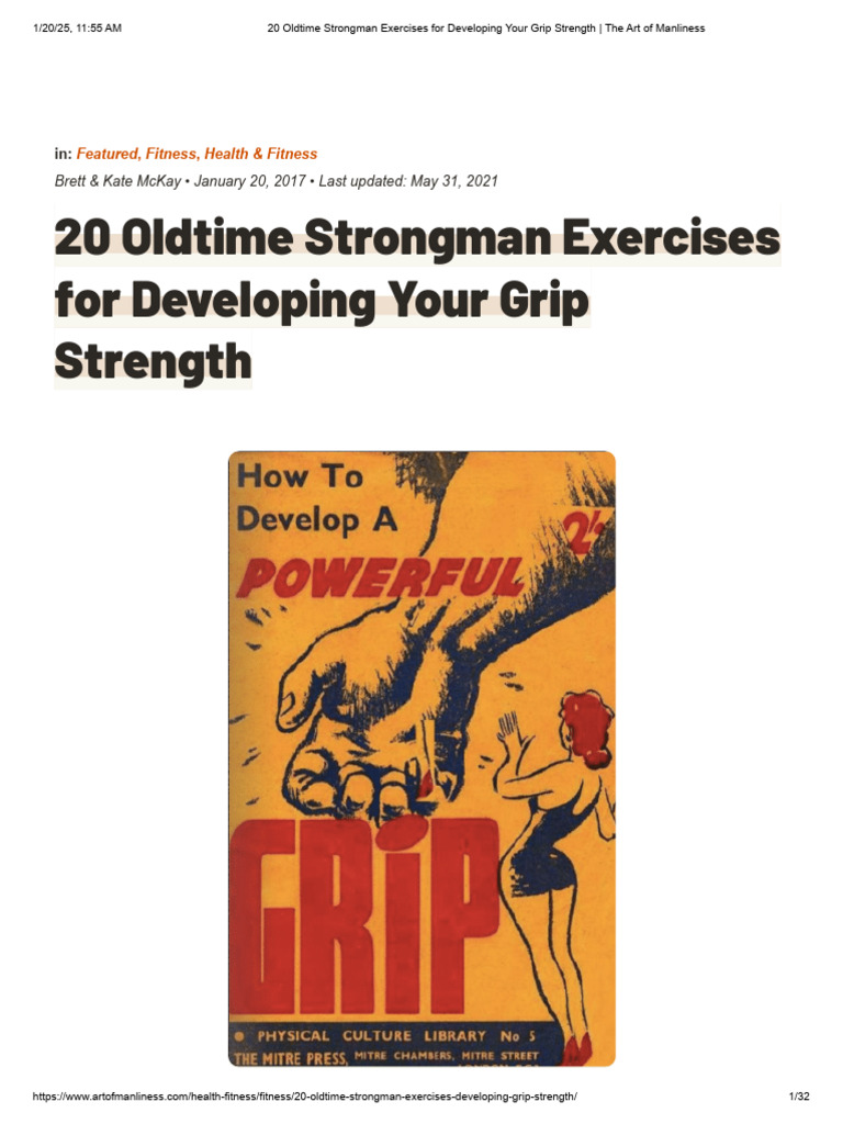 Oldtime Strongman Grip Exercises | PDF | Hand