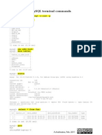 MySQL Terminal Commands