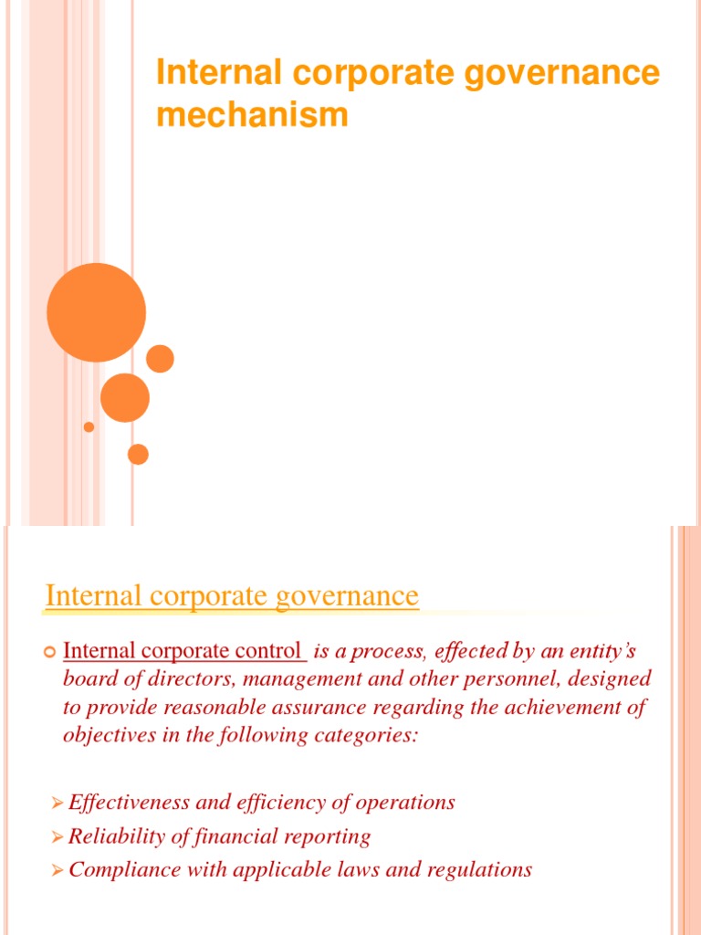 Internal Corporate Governance Mechanisms | PDF