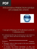 Stranger &amp Prediction Levels of Communication