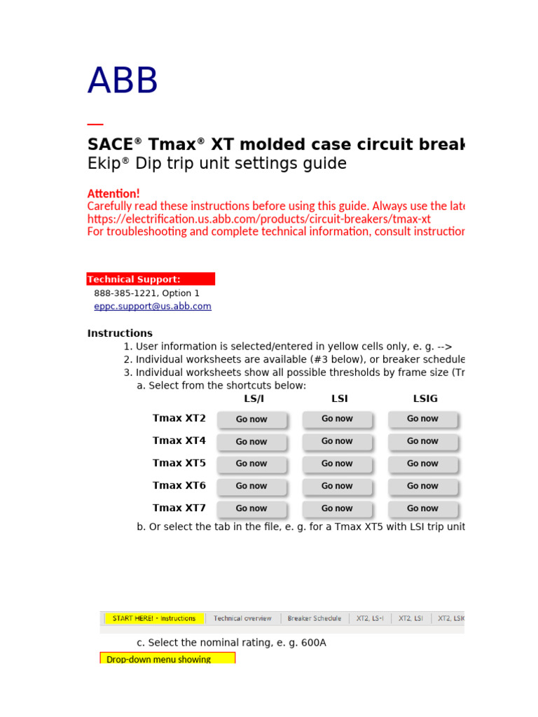 ABB SACE Tmax XT Settings Guide | PDF | Legal Liability | Damages