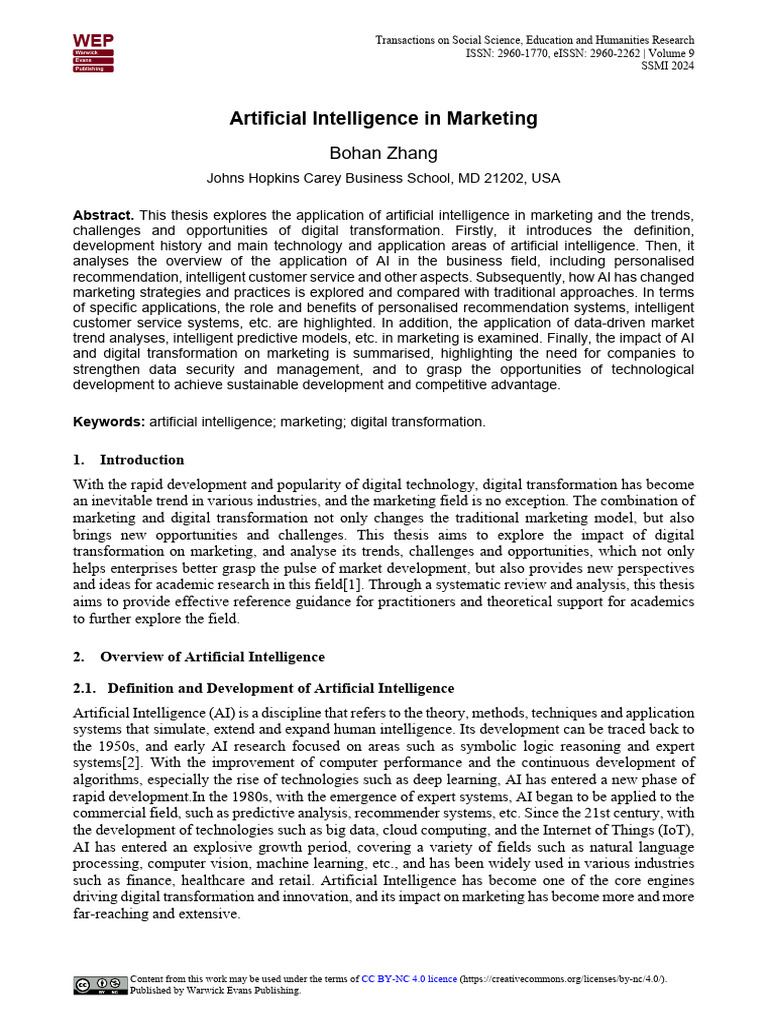 AI's Impact on Marketing Strategies | PDF | Artificial Intelligence ...