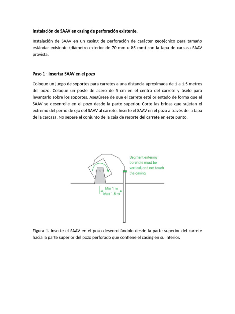 Instalación de SAAV en casing perforado | PDF | Tornillo | Equipo