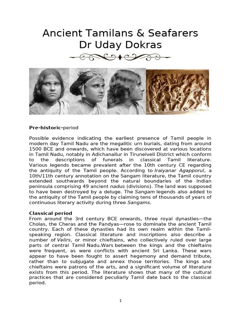 Ancient Tamils and Maritime History | PDF | Tamils | Trade