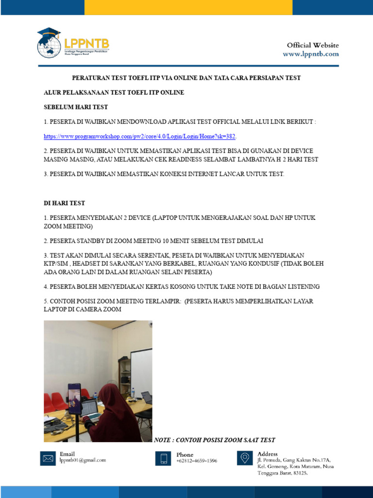Persiapan Test TOEFL ITP Online | PDF