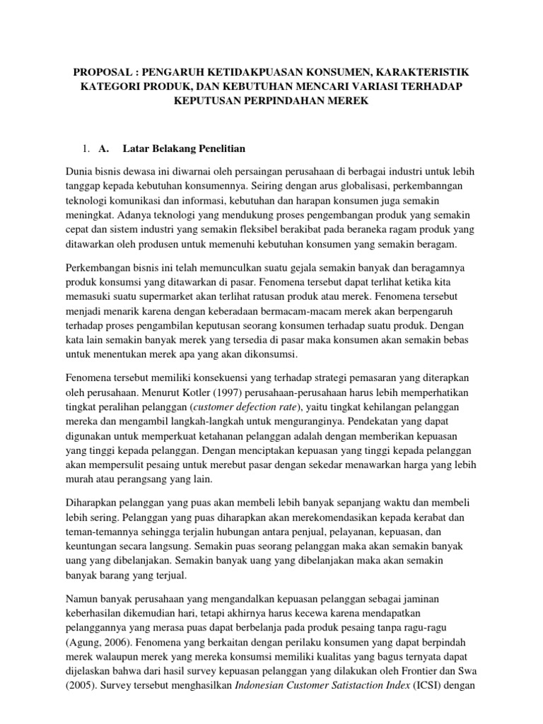 Contoh Proposal Skripsi Manajemen Pdf