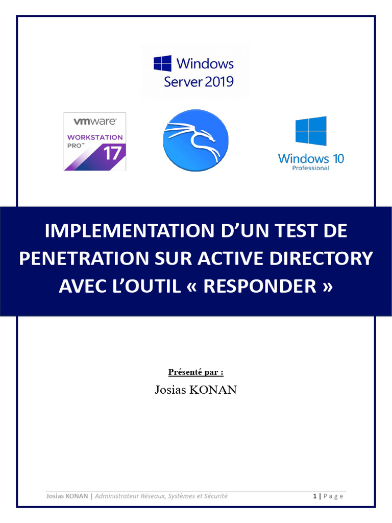 Test de pénétration Active Directory avec Responder | PDF | Serveur ...