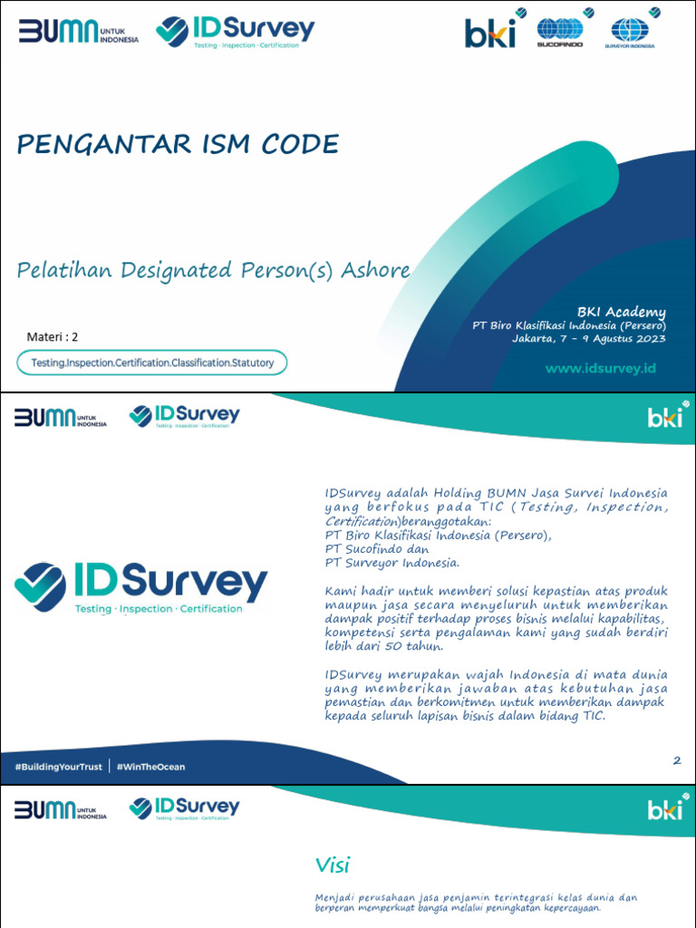 Pelatihan ISM Code dan Manajemen Mutu | PDF