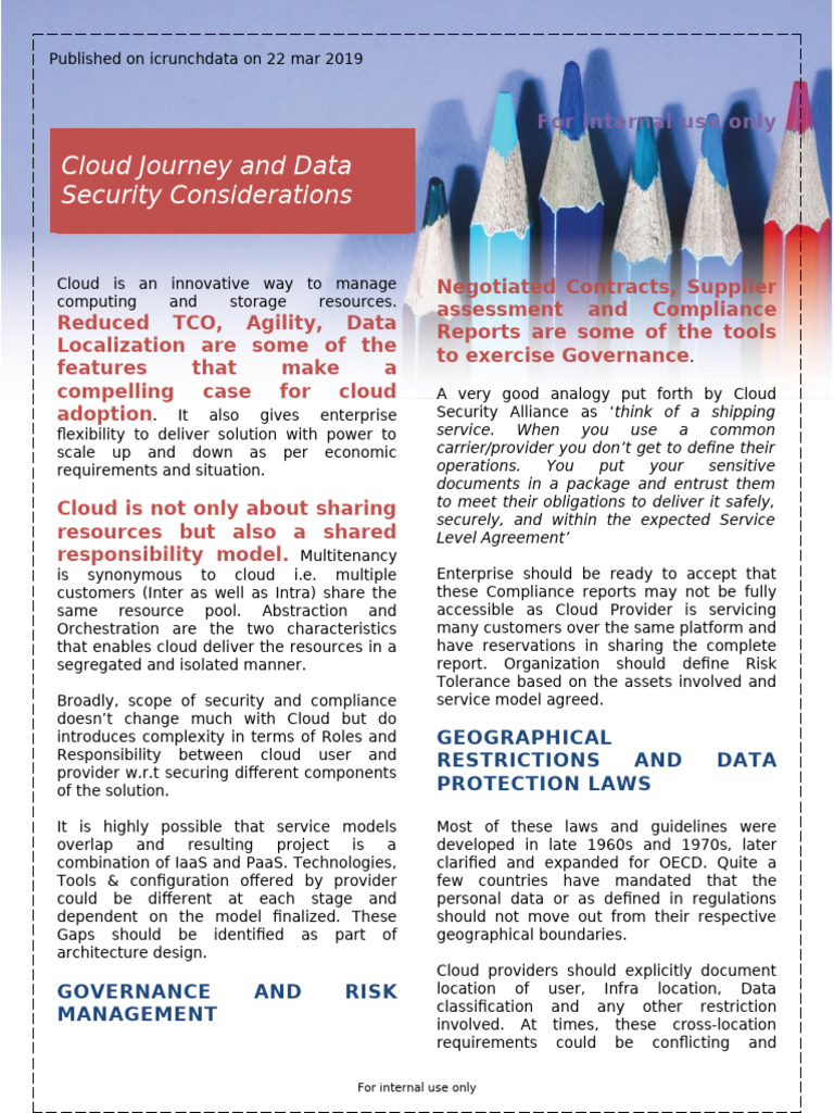 Cloud Security and Data Governance Guide | PDF | Cloud Computing ...