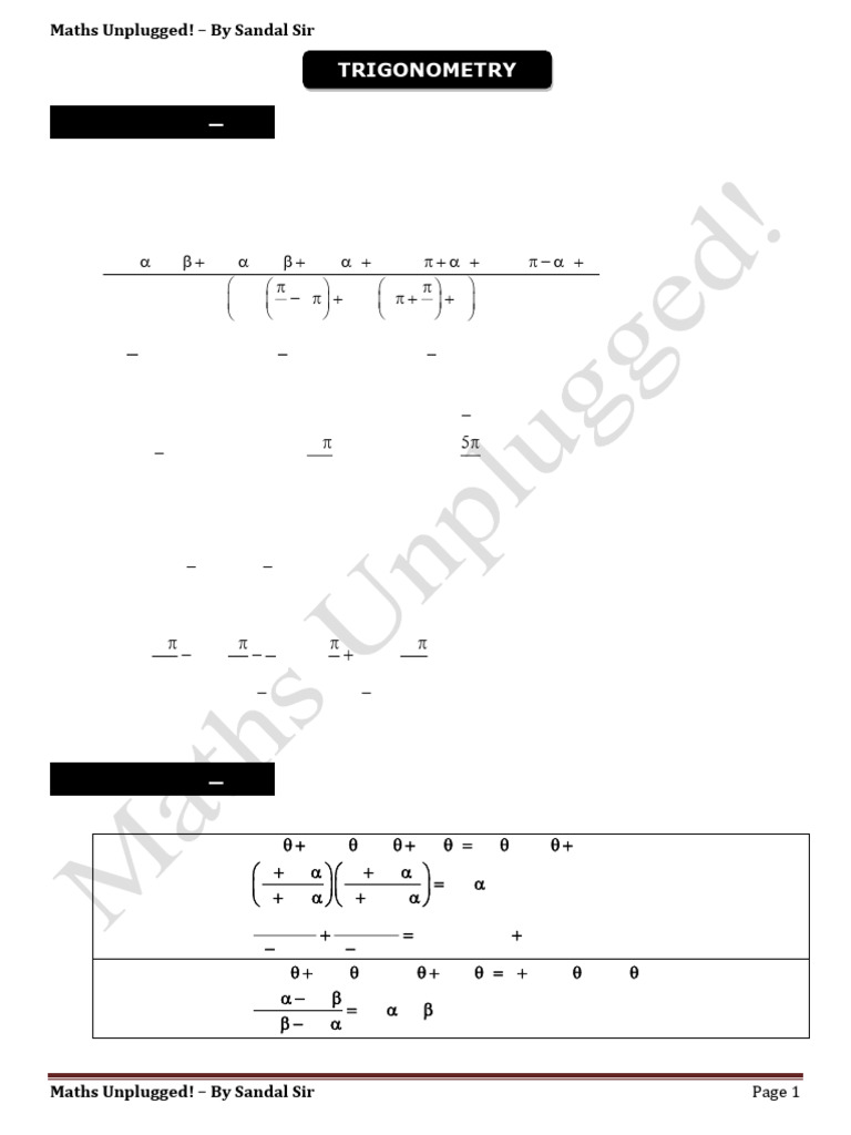 Trigonometry Problems and Solutions | PDF | Trigonometric Functions ...