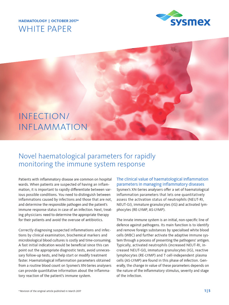 Haematological Parameters for Inflammation Monitoring | PDF ...