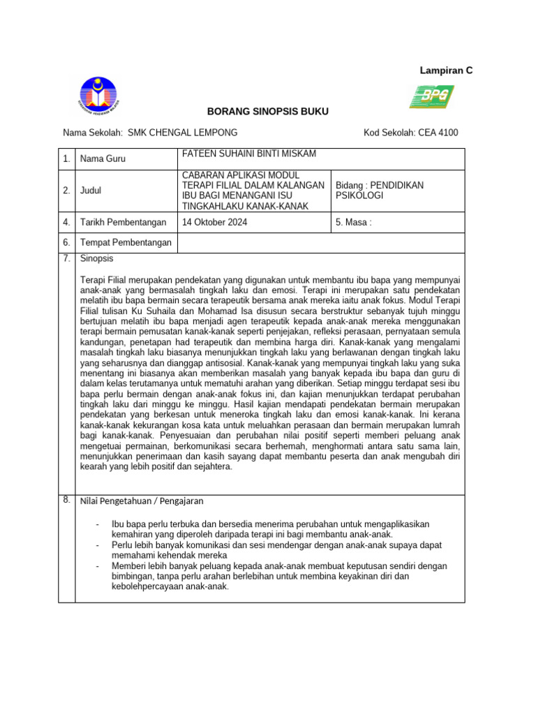 Terapi Filial untuk Tingkah Laku Kanak-Kanak | PDF