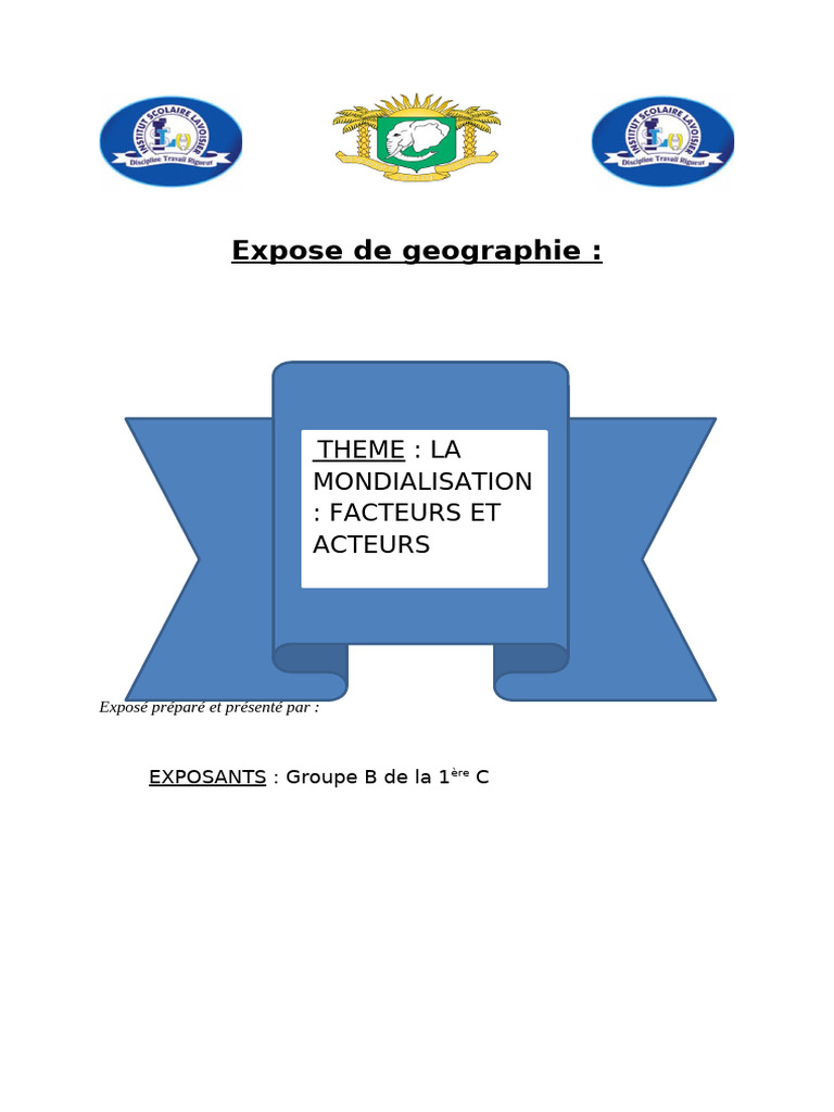 Forces et Acteurs de la Mondialisation | PDF | Globalisation ...